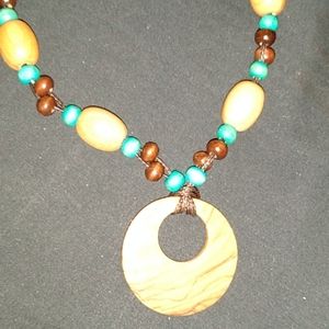 Olive wood necklace
